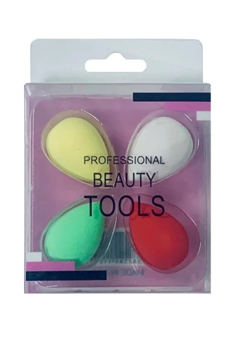 Набор спонжей для нанесения макияжа 4шт Капля EL231106034